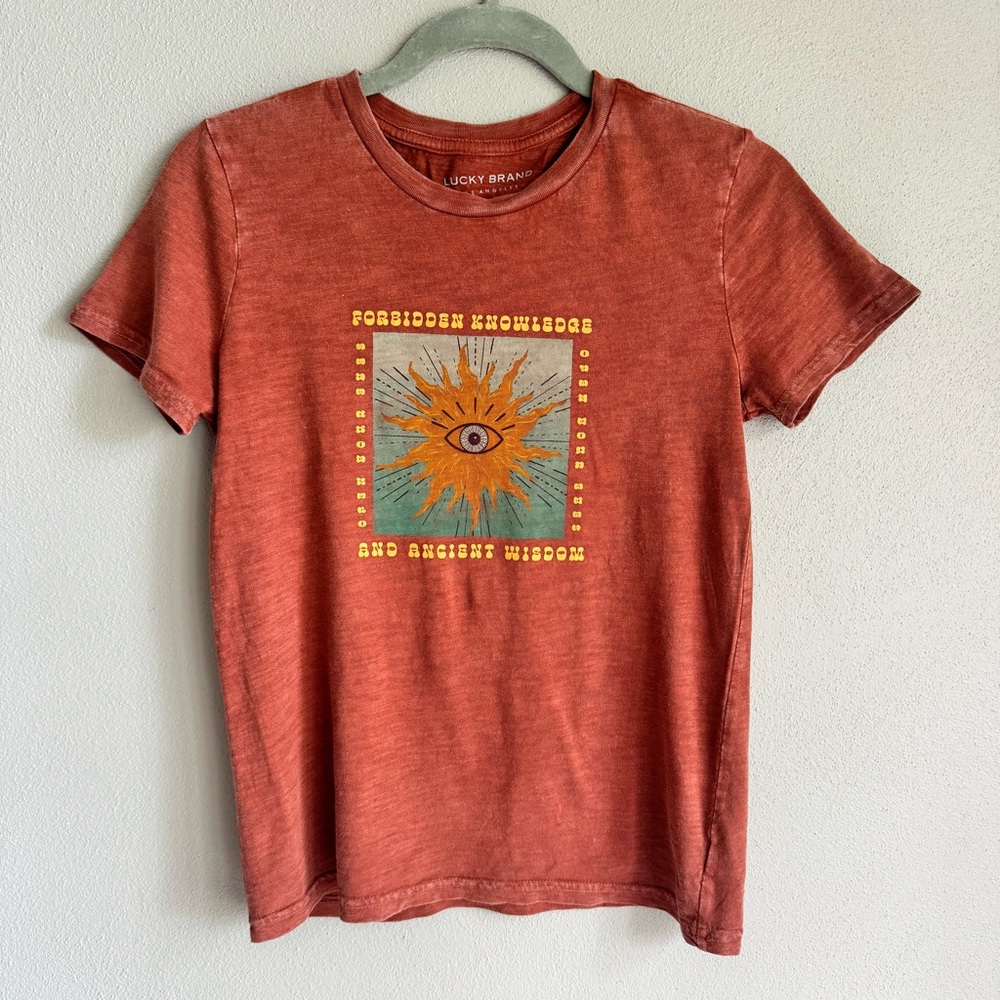 Lucky Brand Rust Graphic Tee